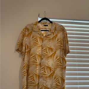 Express Tropical Leaf Print Men's Shirt